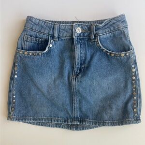 Zara denim skirt with stud detail
